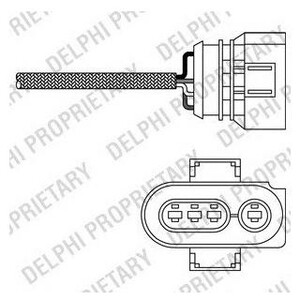 Фото DELPHI VW лямбда-зонд (4 конт.) AUDI 2,4/2,8: A4/6/8 VW 1,4-2,8: Golf III/IV, Passat, Polo SEAT 1,0-1,8 Delphi ES20256-12B1