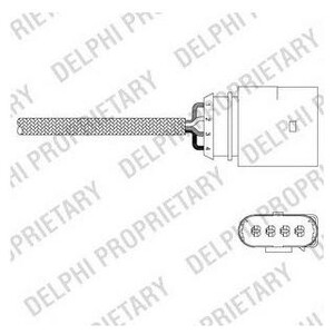 Фото DELPHI VW лямбда-зонд 4конт.Planar Audi A4/6 2.4/3.0 97-,Seat,Polo 1.0/1.4 95- Delphi ES20342-12B1