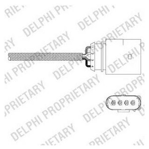 Фото DELPHI VW лямбда-зонд Audi A3,Bora,Golf IV 1.8T/2.3 96- Delphi ES20343-12B1