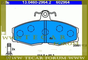 Фото Комплект гальмівних колодок, дискове гальмо VAG 6U0 698 151 E