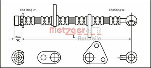 Фото Гальмівний шланг Metzger 4113601