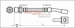 Фото Гальмівний шланг Metzger 4114679