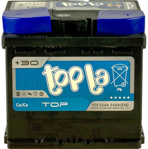 Фото Акумулятор 55 Ah/12V TOP Euro 550А  207х175х190 Topla 118 655