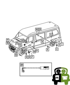 Фото Сигнализатор, износ тормозных колодок Chrysler 68006717AA