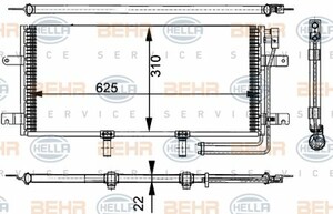 Фото Конденсатор, кондиціонер Behr Hella Service 8FC 351 301-151