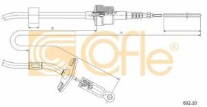 Фото Трос, керування зчепленням Cofle 632.10