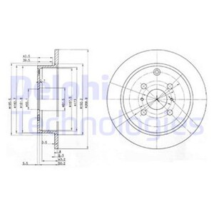 Фото DELPHI TOYOTA гальмівний диск задн. Corolla -07 Delphi BG3867