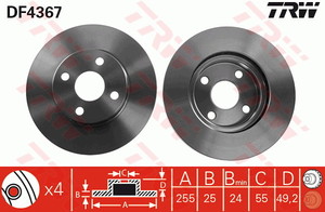 Фото Гальмівний диск TRW DF4367
