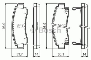 Фото Гальмівні колодки Bosch 0 986 424 299