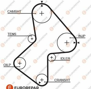 Фото Зубчастий ремінь EUROREPAR 1633142980