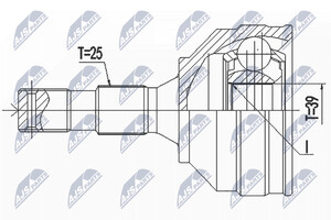 Фото Комплект шарнірів, приводний вал NTY NPZPE029