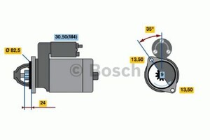 Фото Стартер Bosch 0 001 366 005