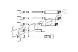 Фото Комплект дротів запалювання Topran 202 523 755