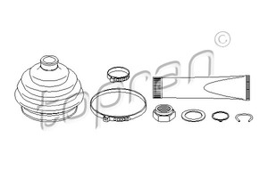Фото Комплект пильовика, привідний вал Topran 102 625 546