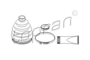 Фото Комплект пильовика, привідний вал Topran 110 861 596