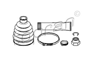 Фото Комплект пильовика, привідний вал Topran 301 927 546