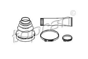 Фото Комплект пильовика, привідний вал Topran 721 160 586