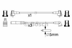 Фото Комплект дротів запалювання Bosch 0 986 357 222