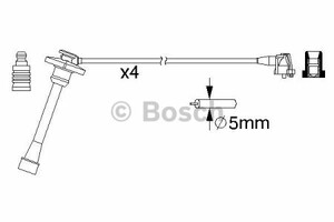 Фото Комплект дротів запалювання Bosch 0 986 357 176