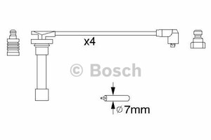 Фото Комплект дротів запалювання Bosch 0 986 356 821