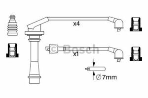 Фото Комплект дротів запалювання Bosch 0 986 357 275