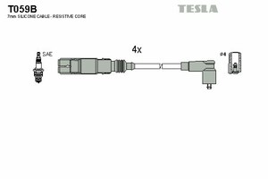 Фото Комплект дротів запалювання TESLA T059B