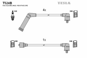 Фото Комплект дротів запалювання TESLA T524B