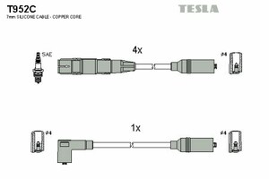 Фото Комплект дротів запалювання TESLA T952C