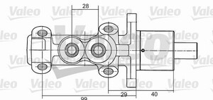 Фото Головний гальмiвний цилiндр Valeo 350704