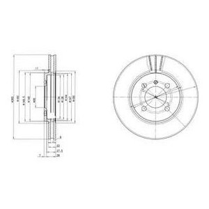 Фото Гальмівний диск Delphi BG2347