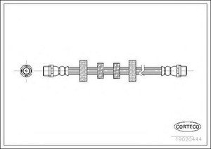 Фото Шланг гальмівний передній Corteco 19020444