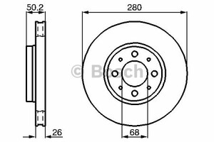 Фото Диск гальмівний вентильований Bosch 0 986 478 602