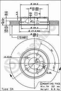 Фото Гальмівний диск Brembo 09.6845.10