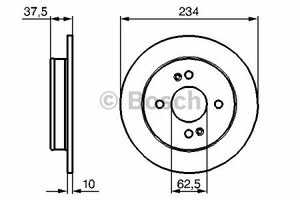 Фото Диск гальмівний (задній) Hyundai i10 08-17/Kia Picanto 04- (234x10) Bosch 0 986 479 256