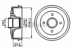 Фото Гальмівний барабан Bosch 0 986 477 117