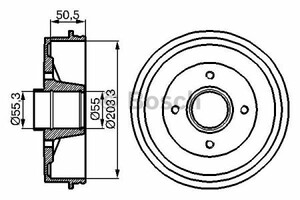 Фото Гальмівний барабан Bosch 0 986 477 108