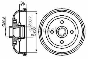 Фото Гальмівний барабан Bosch 0 986 477 056