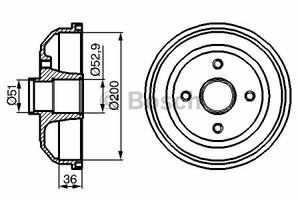 Фото Гальмівний барабан Bosch 0 986 477 134