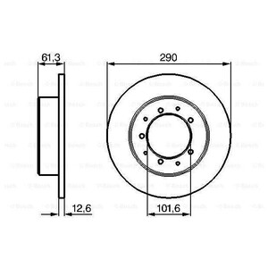 Фото Диск гальмівний (задній) Land Rover Defender/Discovery 70-16 (290x12,6) Bosch 0 986 478 656