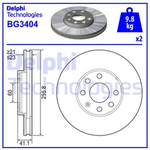 Фото Гальмівний диск Delphi BG3404