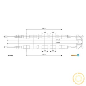 Фото Трос, паркувальна гальмівна система Adriauto 33.0216.1