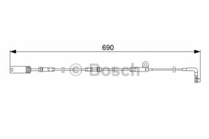 Фото Датчик зносу гальмівних колодок Bosch 1 987 473 046