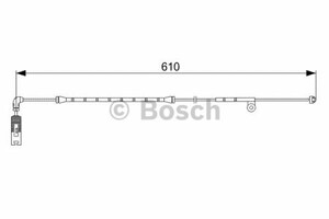 Фото Датчик зносу гальмівних колодок (передніх) BMW Z4 (E86) 06-08 (L=610mm) Bosch 1 987 473 047