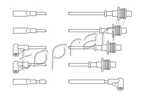 Фото Комплект дротів запалювання Topran 721 500 755