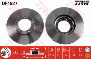 Фото Гальмівний диск TRW DF1927