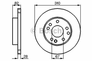 Фото Диск гальмівний вентильований Bosch 0 986 478 528