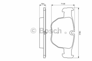 Фото Комплект гальмівних колодок, дискове гальмо Bosch 0 986 424 687