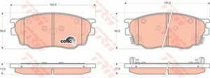 Фото Комплект гальмівних колодок, дискове гальмо TRW GDB3309