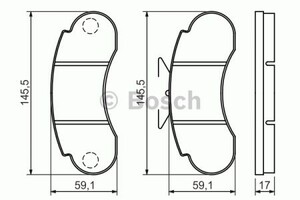 Фото Колодки гальмівні дискові, комплект Bosch 0 986 460 947