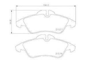 Фото Комлект гальмівних колодок, дисковий механізм Brembo P 50 029